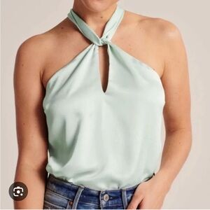 NWT Abercrombie & Fitch Satin Halter Bodysuit